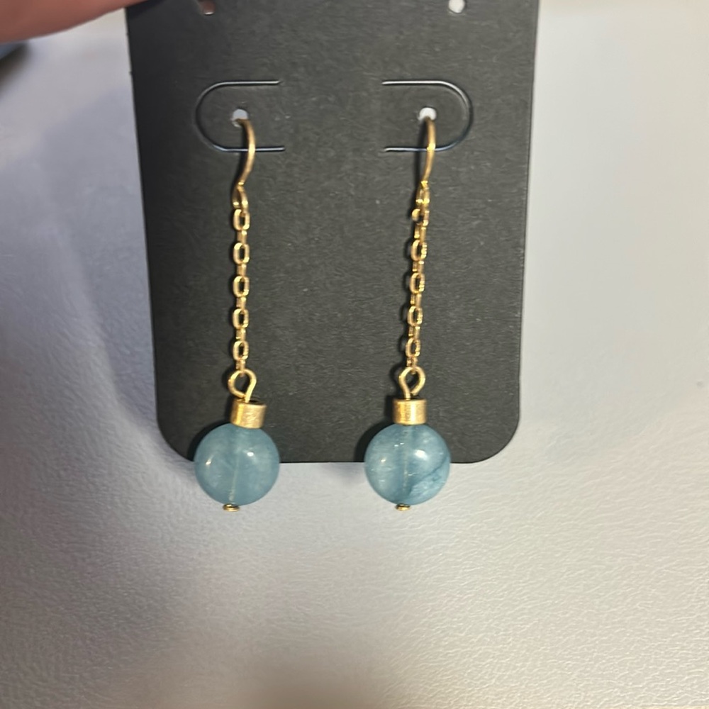 Women’s Aquamarine Dangly Earrings